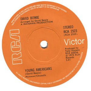 Young Americans 1975 Royaume-Uni (solid center)